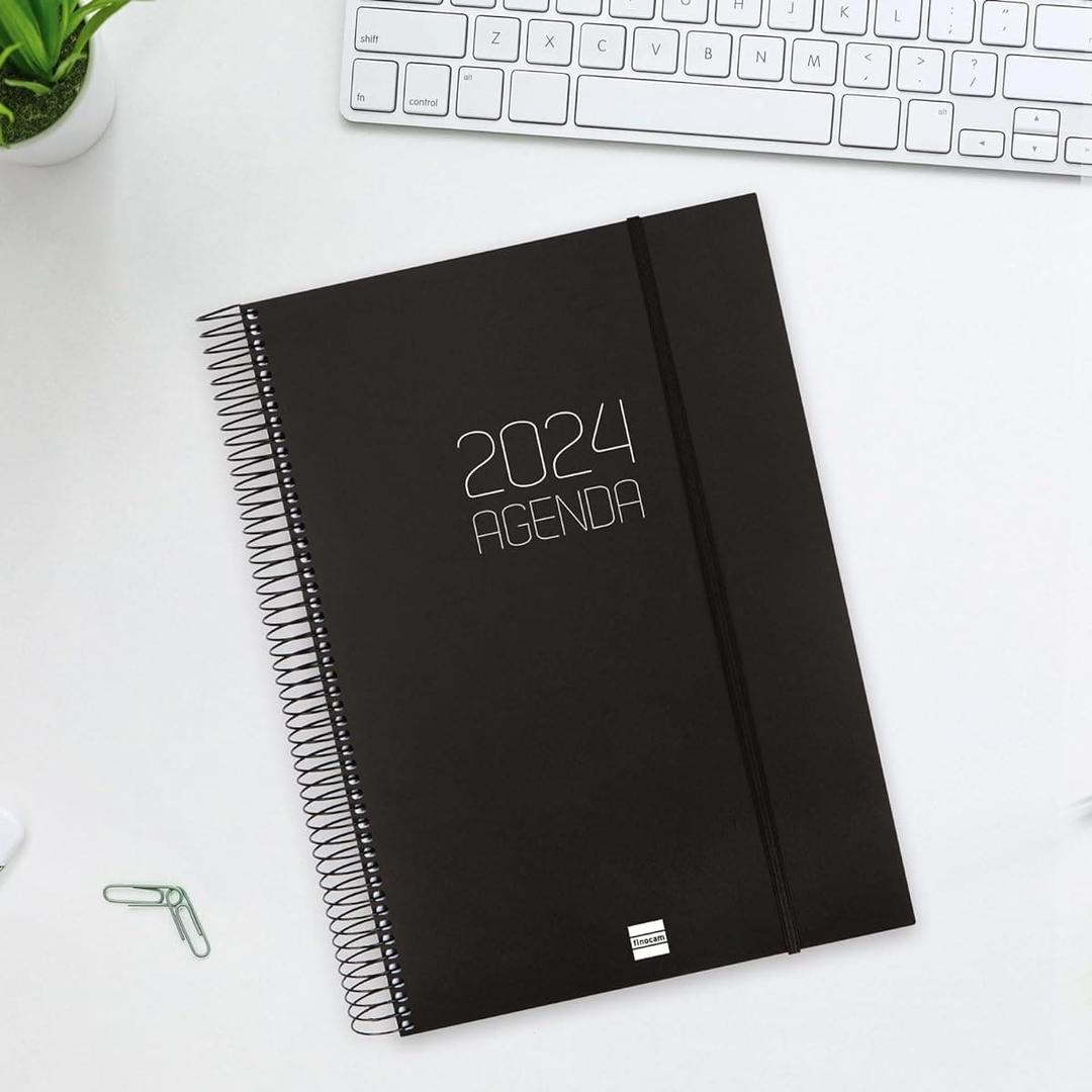 Agenda 2024 de espiral Opaque diaria de Finocam en Amazon