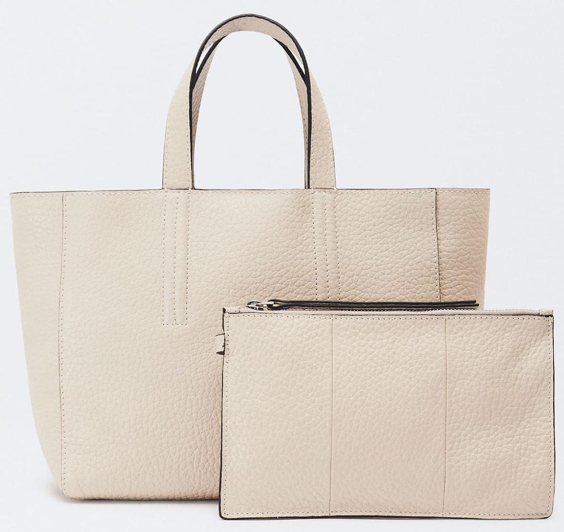 Nuevo bolso tote de piel de color neutro de Parfois