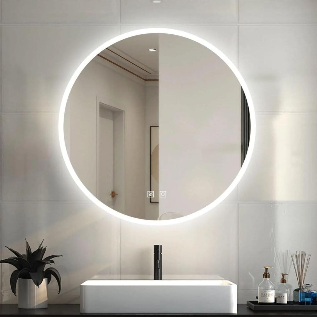Espejo baño redondo con iluminación LED y antivaho AICA SPAIN