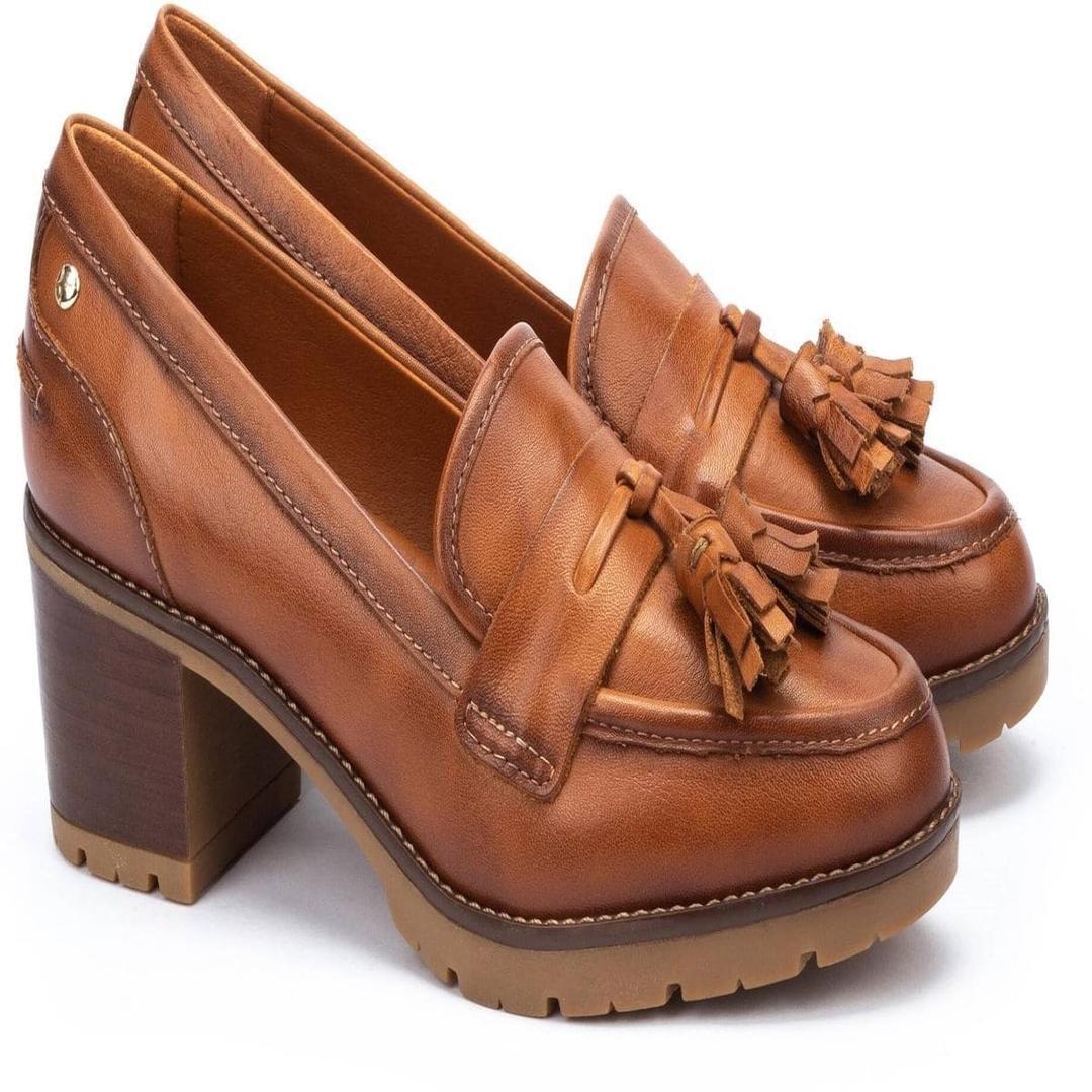 Mocasines Llanes de piel con borlas