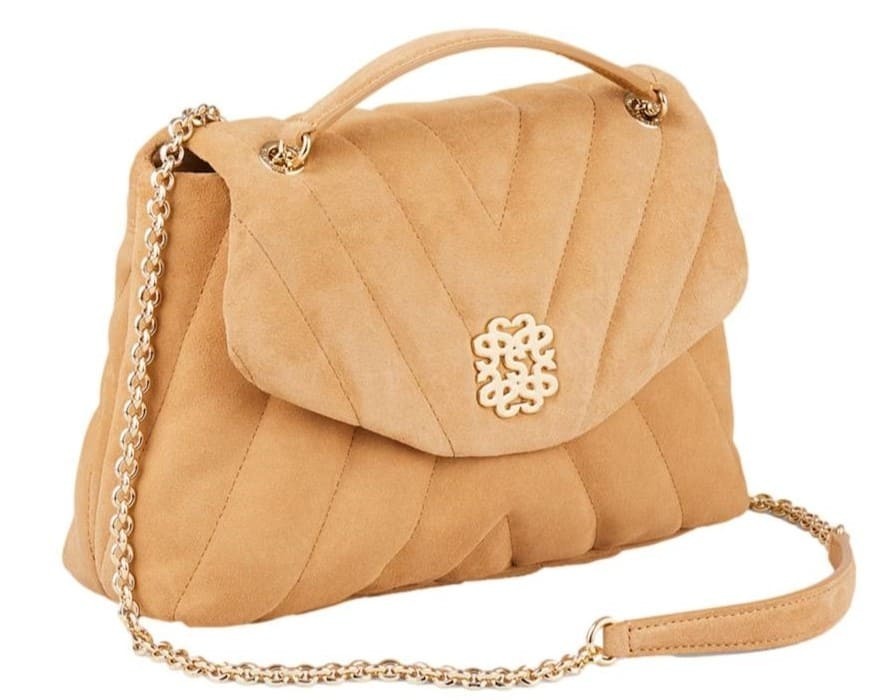 Bolso de hombro Mila de ante acolchado Sandro