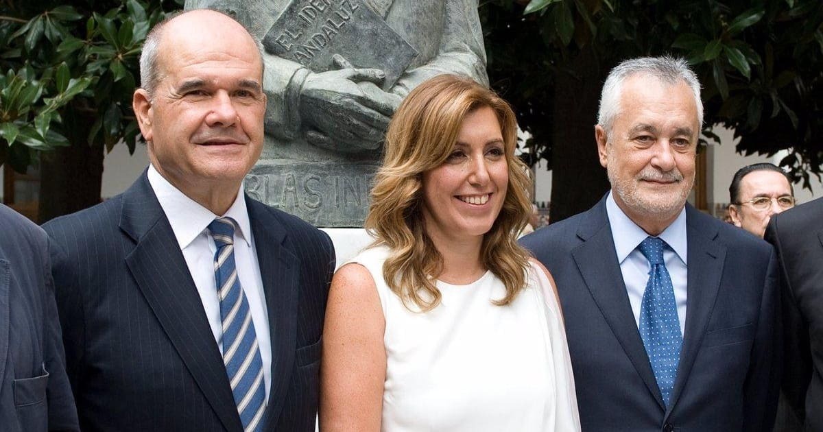 Manuel Chaves, Susana Díaz y José Antonio Griñán