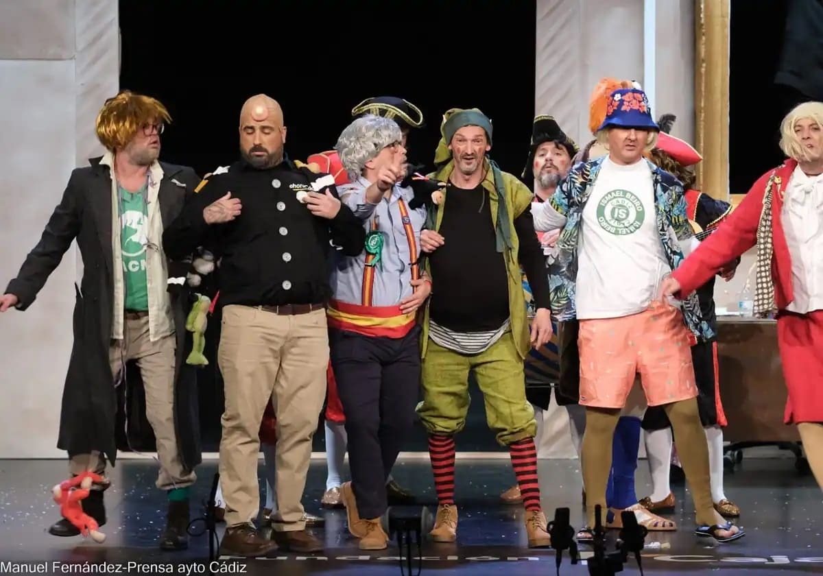 La chirigota de Juanlu Cascana en el pasado Concurso del Falla