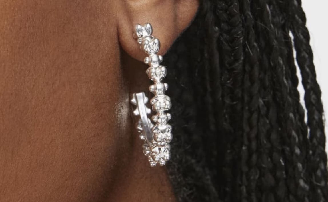 Pendientes de aro de plata Oso Bold Bear de Tous