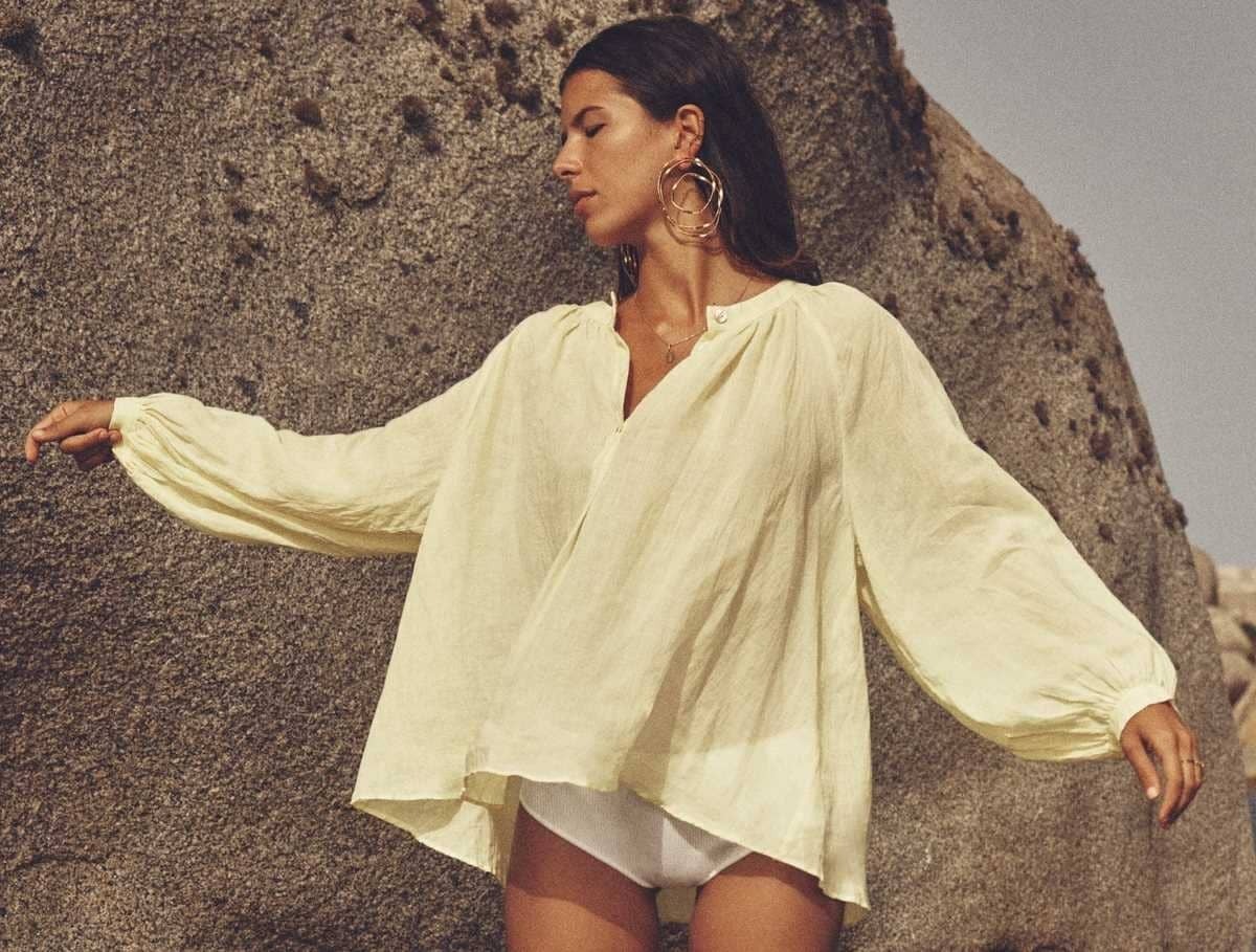 Blusa ramio volumen de Zara