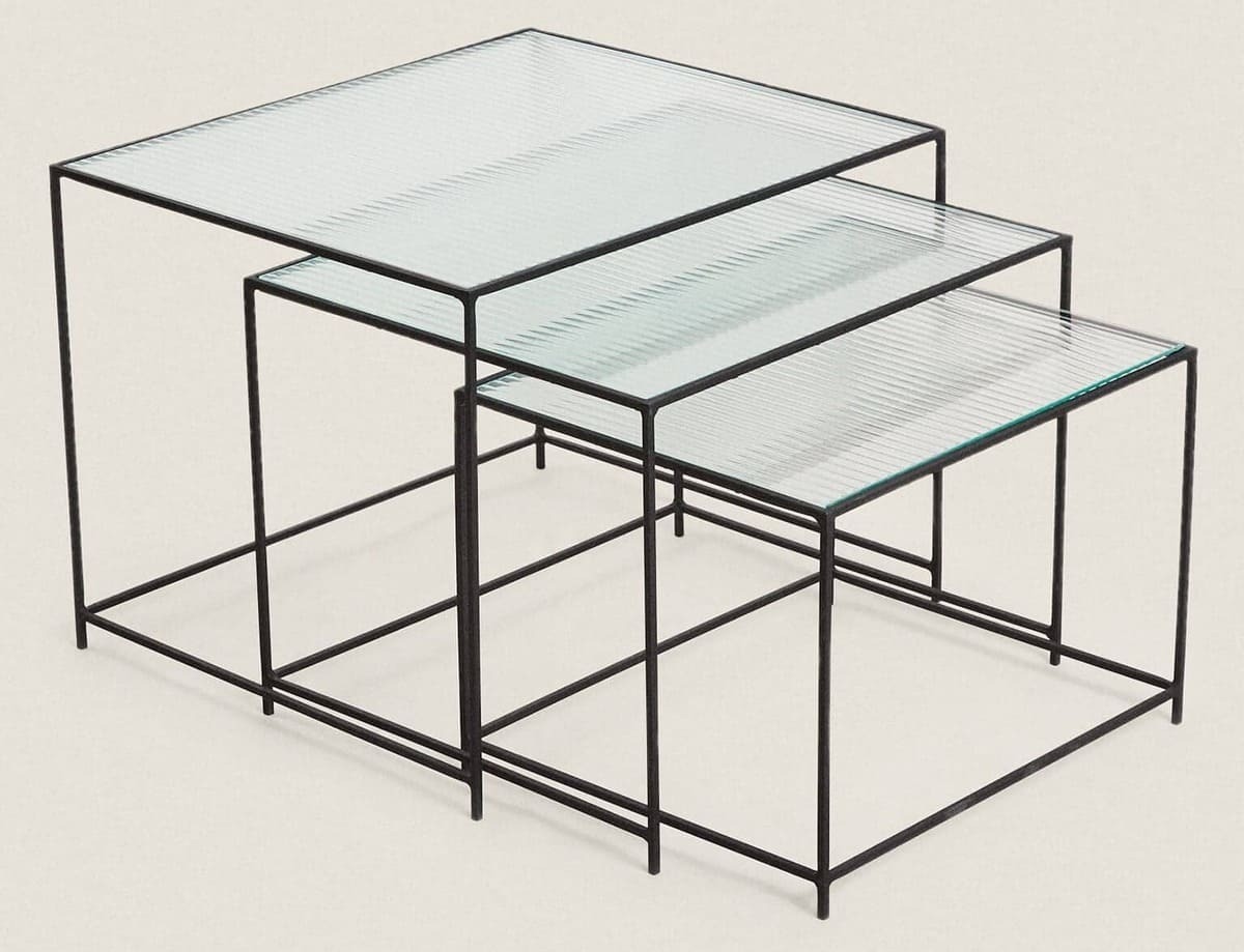Mesa de metal y de vidrio de colección en Zara Home