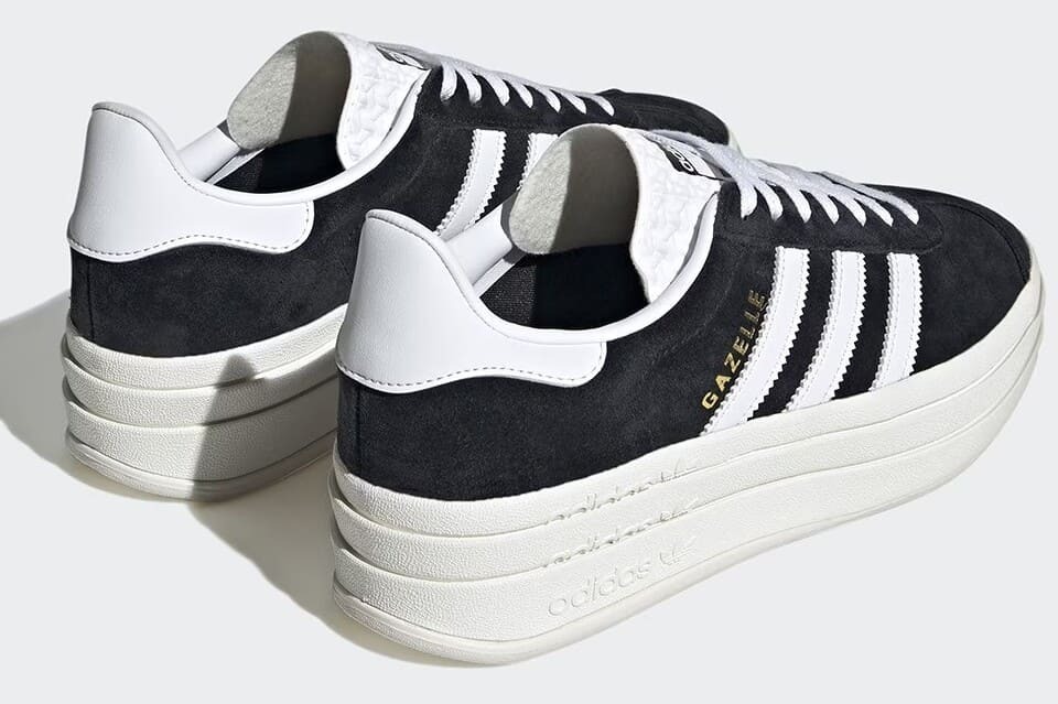 Las zapatillas de moda casual Adidas Gazelle Bold que combinan con la chaqueta Adicolor Classics Coach 3 bandas