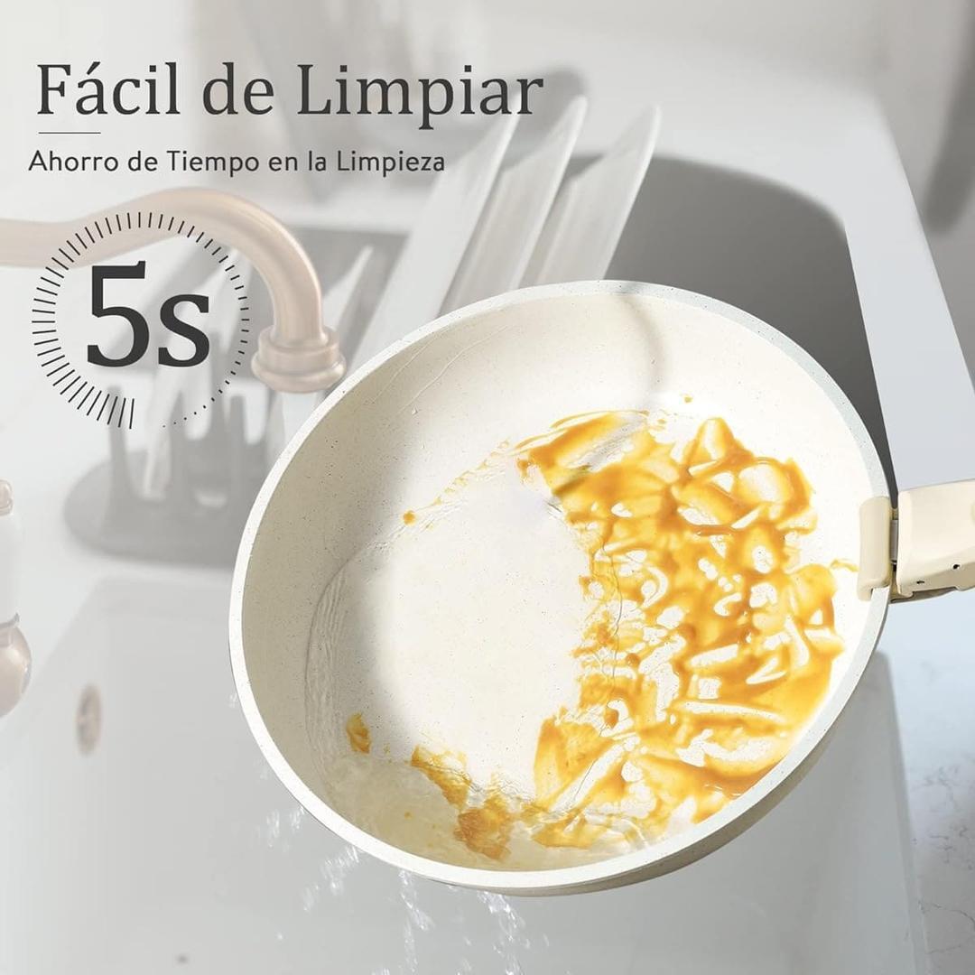 Un juego de utensilios de cocina elegante, antiadherente y muy práctico de CAROTE en Amazon