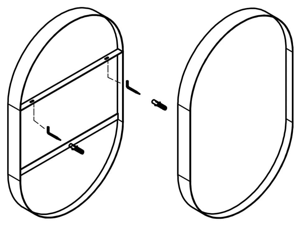 Espejo enmarcado de forma ovalada Loira de Leroy Merlin