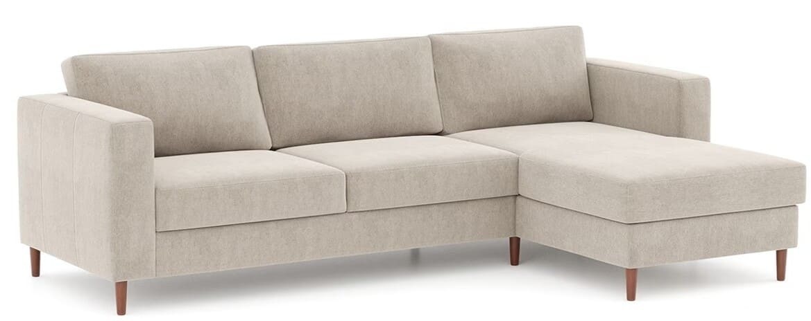 El sofá de 4 plazas con chaise longue beige de El Corte Inglés