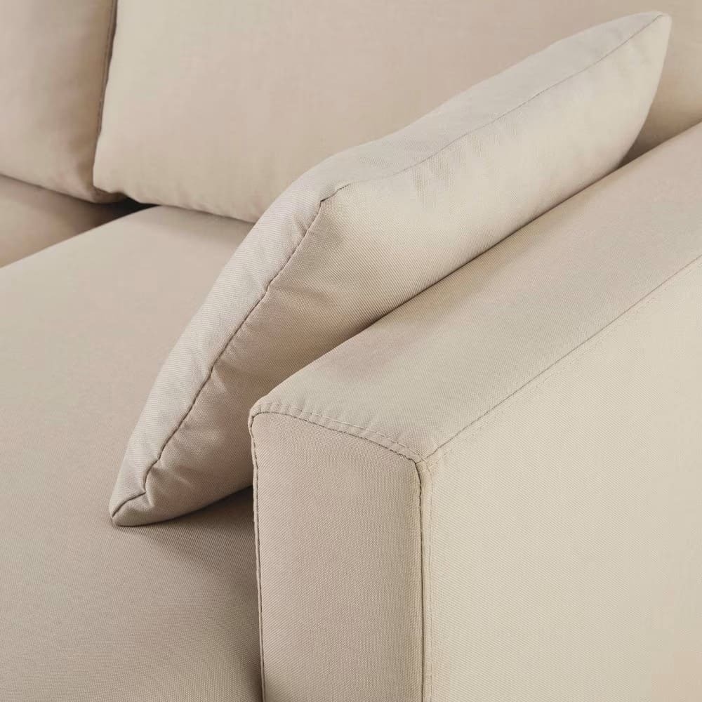 El sofá de 3/4 plazas beige con chaise longue del modelo Joey de Maisons du Monde