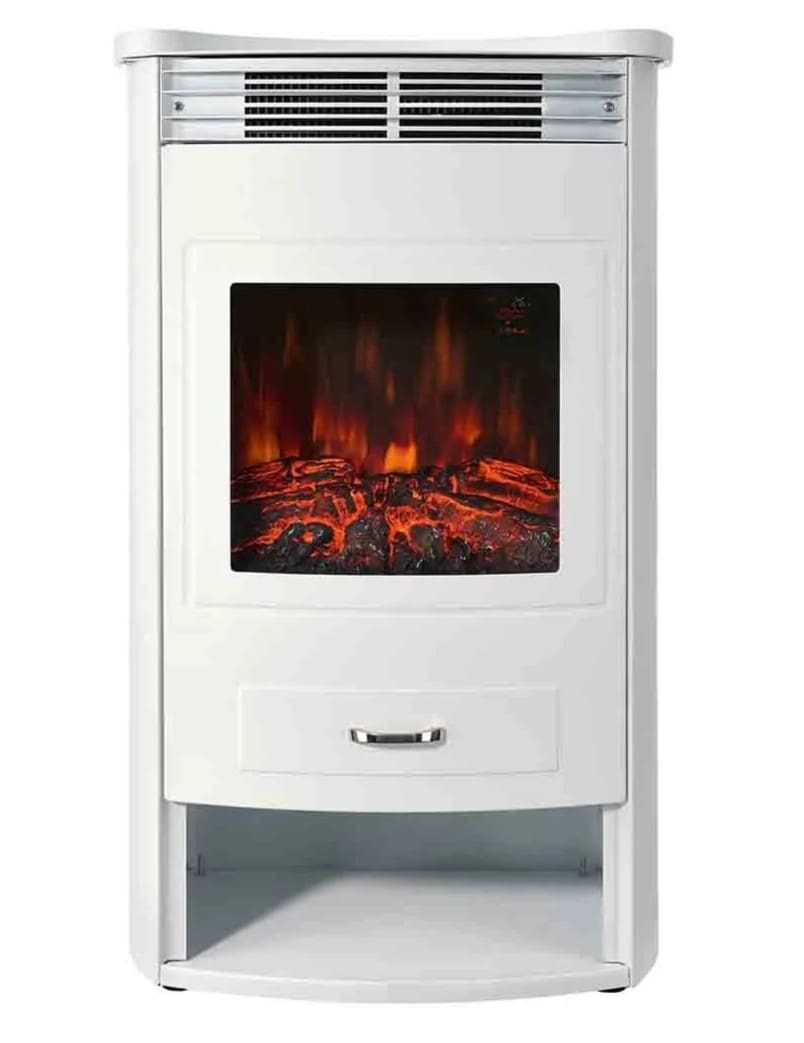 Chimenea eléctrica con compartimiento de almacenaje Silver Crest