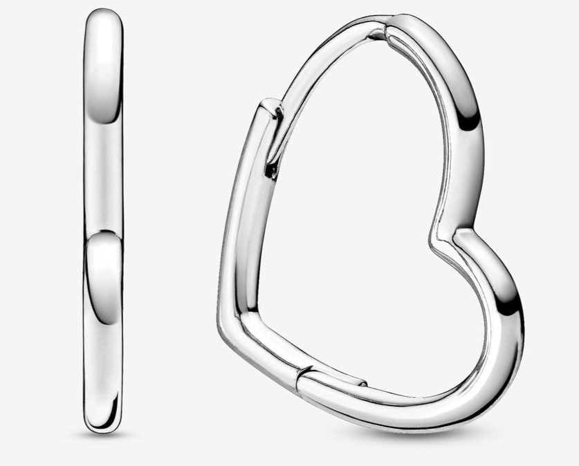 Pendientes de Aro Corazón Asimétricos de Pandora