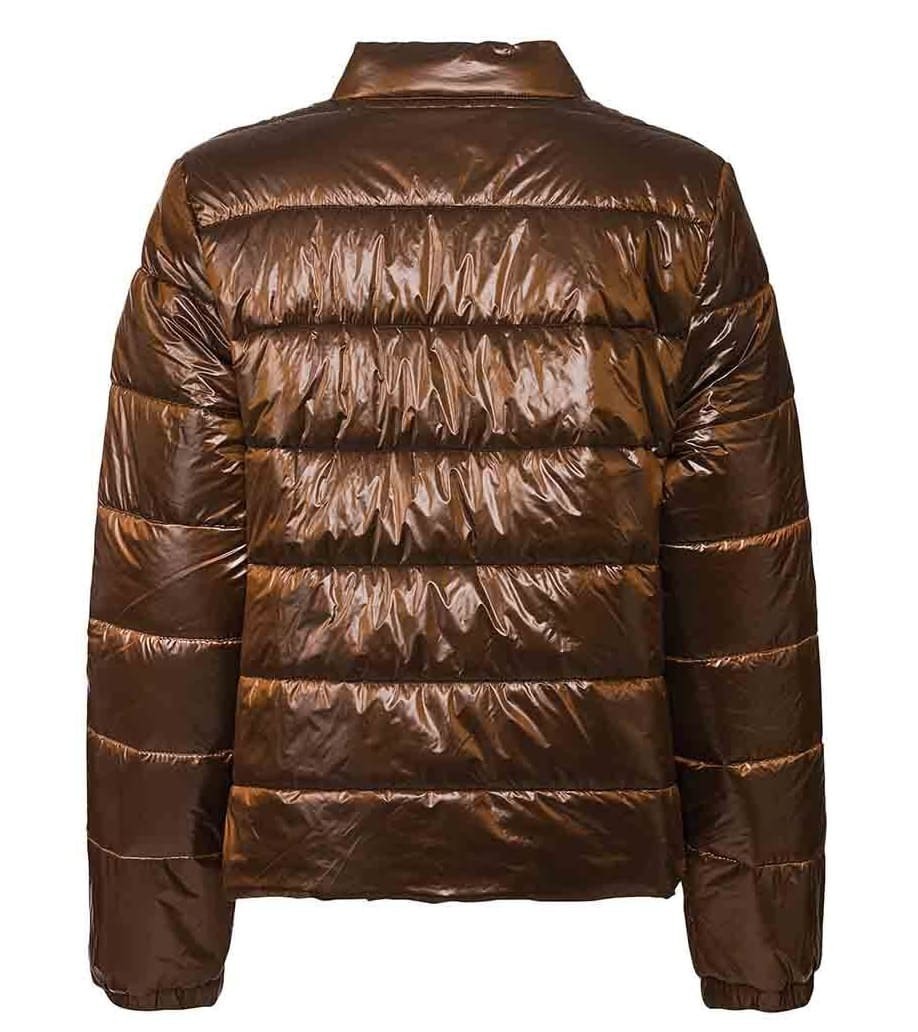 Chaqueta acolchada ligera metalizada de Lidl