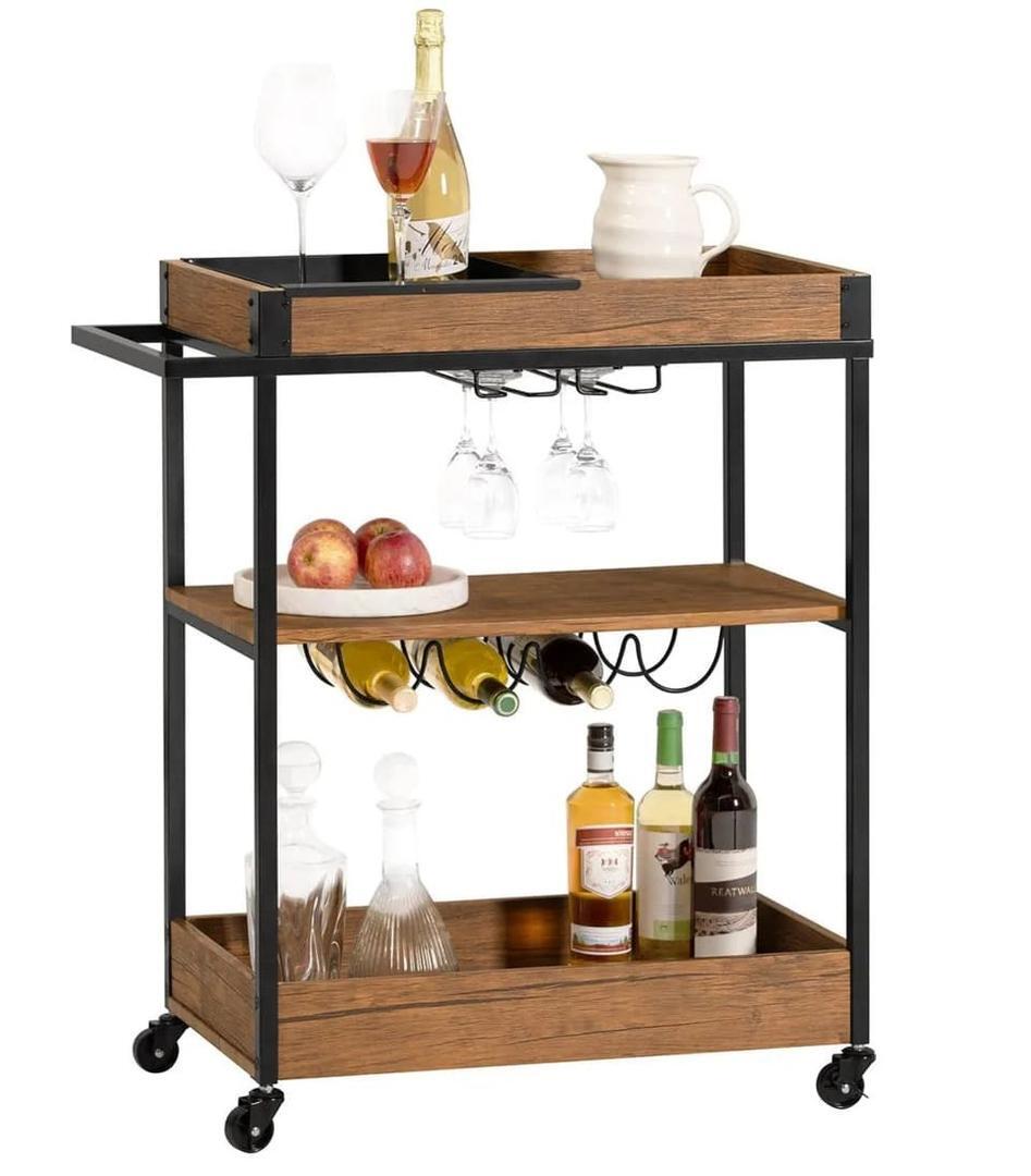 El mueble camarera con ruedas que es un carrito multiusos para la cocina de Leroy Merlin