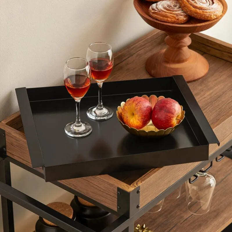 El mueble camarera con ruedas que es un carrito multiusos para la cocina de Leroy Merlin