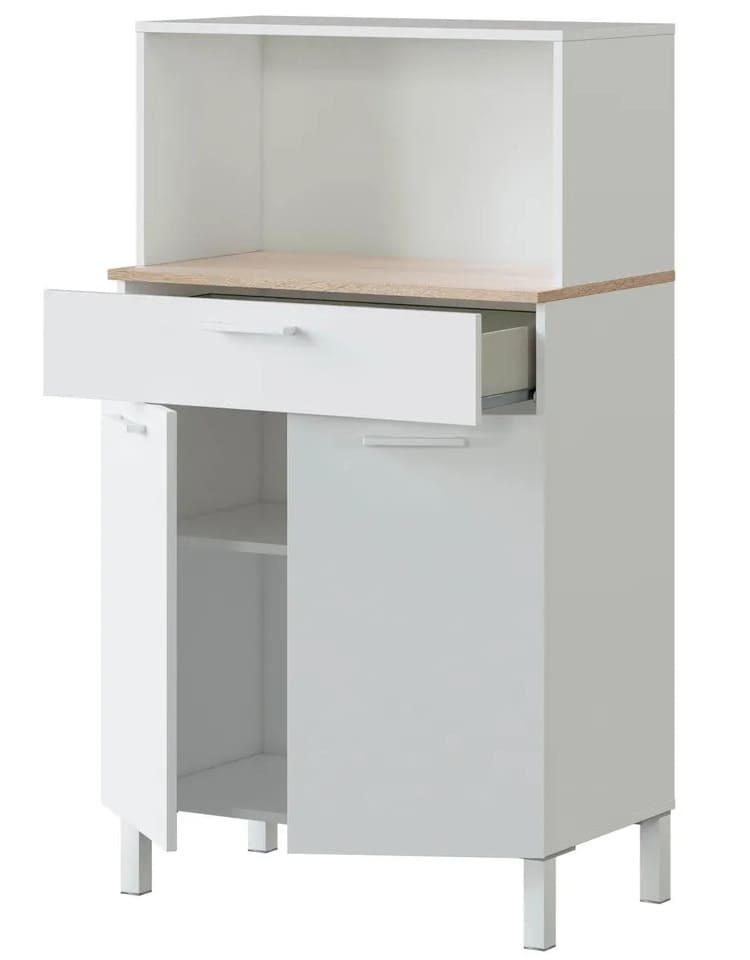Aparador de cocina bajo y de color blanco del modelo KIRA en Leroy Merlin