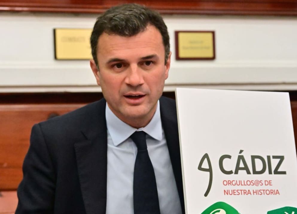 El alcalde Bruno García, durante la presentación de los actos de Fitur