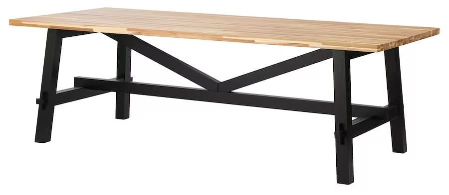 Nueva mesa de comedor de madera de acacia SKOGSTA de Ikea