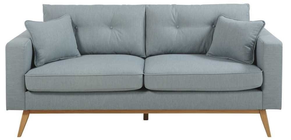 BROOKE Sofá de estilo escandinavo de 3-4 plazas azul glaciar de Maisons du Monde
