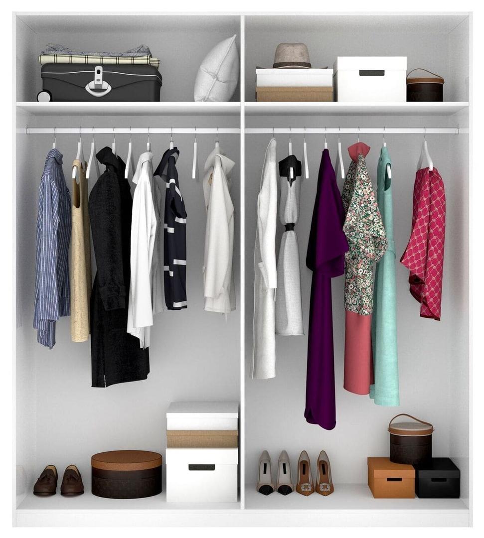 El armario blanco de cuatro puertas de Carrefour