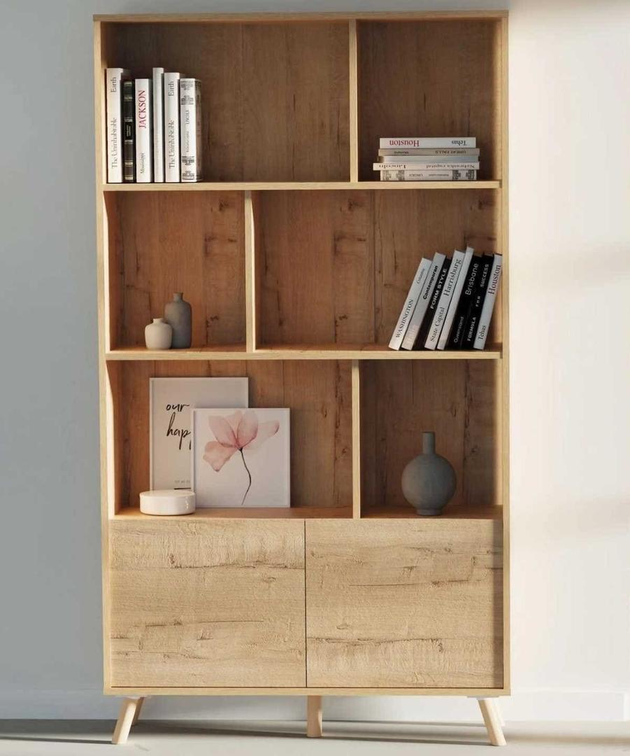 Biblioteca de melamina Oslo color roble gold de Leroy Merlin