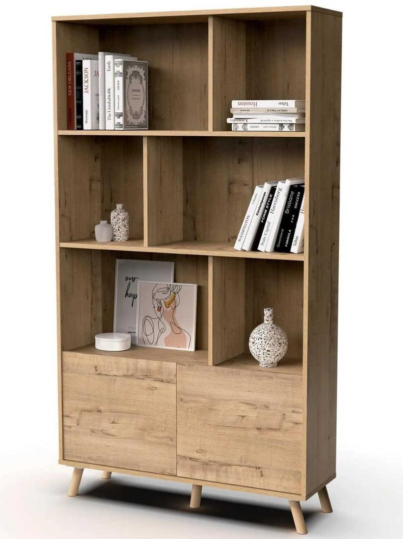 Biblioteca de melamina Oslo color roble gold de Leroy Merlin