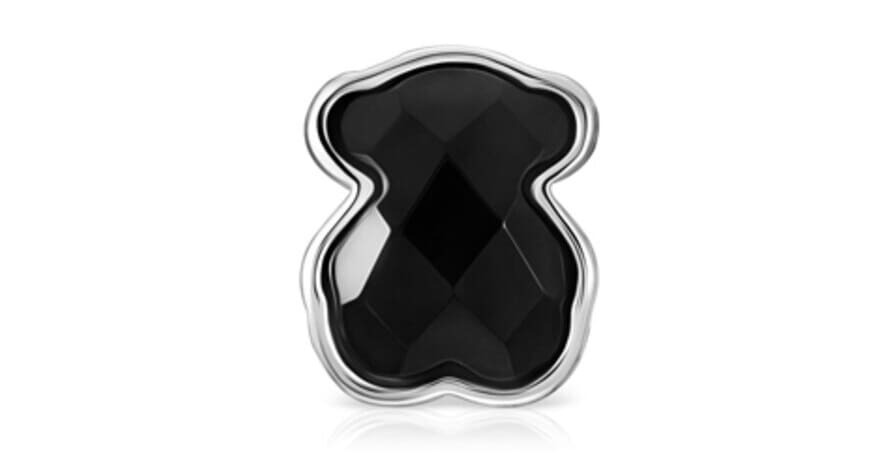 Pendientes de botón de plata con ónix de Tous