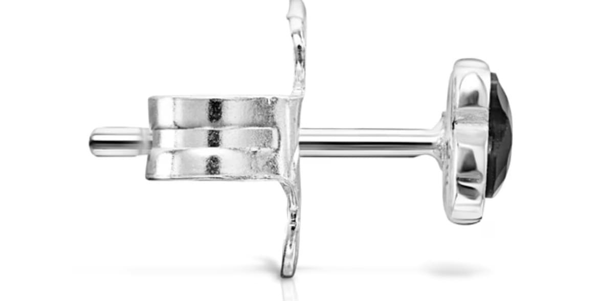 Pendientes de botón de plata con ónix de Tous