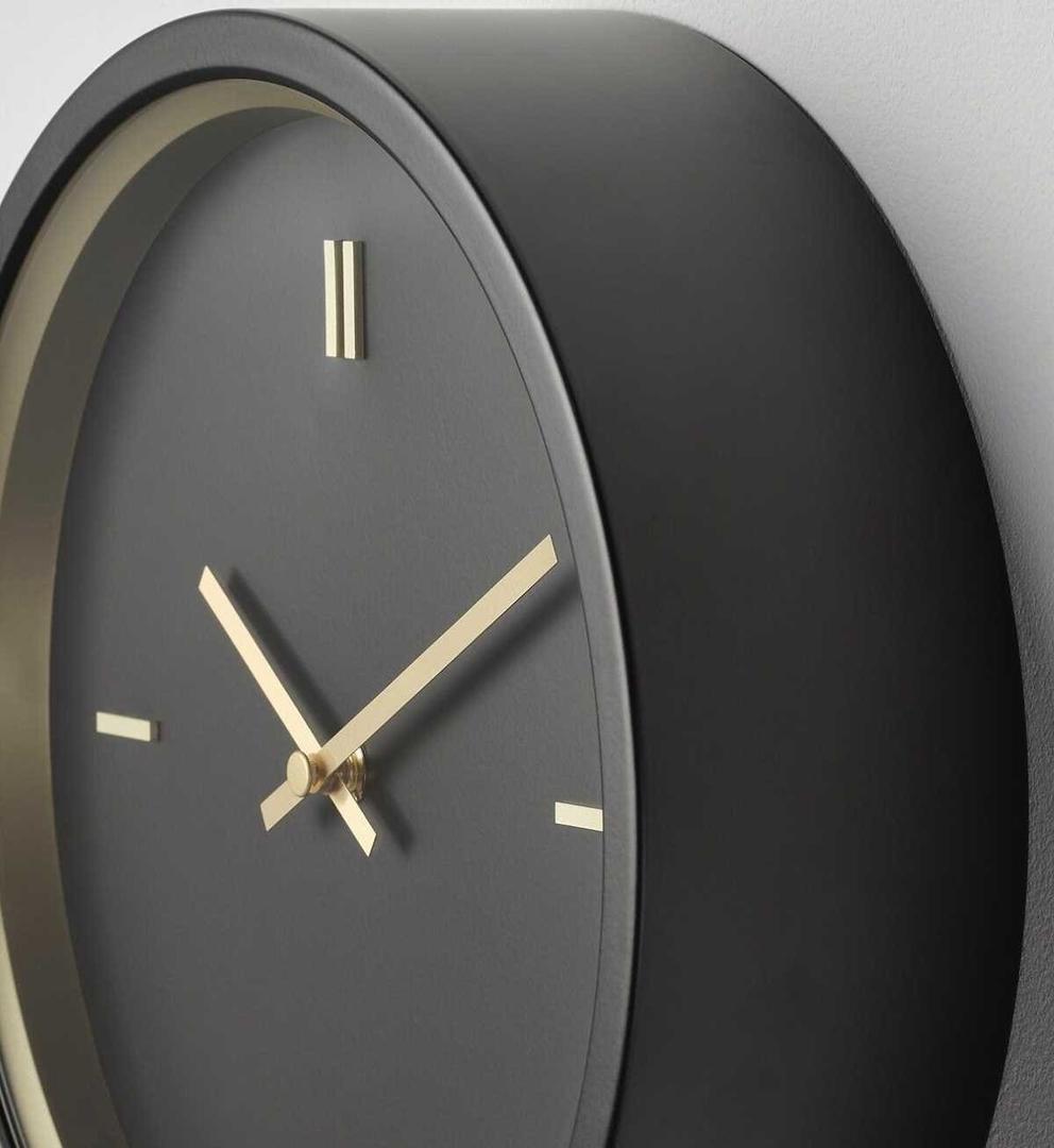 STURSK Reloj de pared, baja tensión negro de Ikea