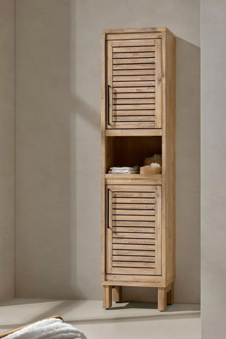 Columna de baño de madera marrón Merida de Leroy Merlin