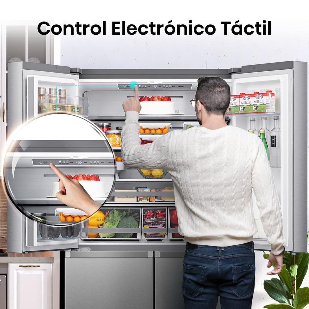 El frigorífico americano Hisense de cuatro puertas y No Frost casi a mitad de precio en El Corte Inglés