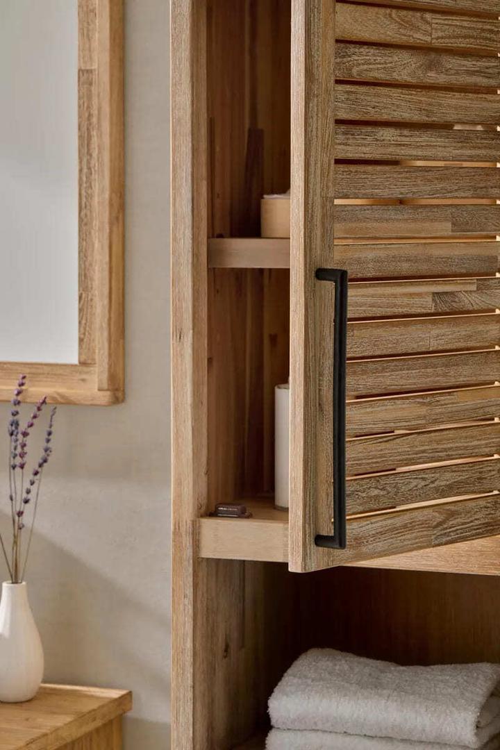 Columna de baño de madera marrón Merida de Leroy Merlin