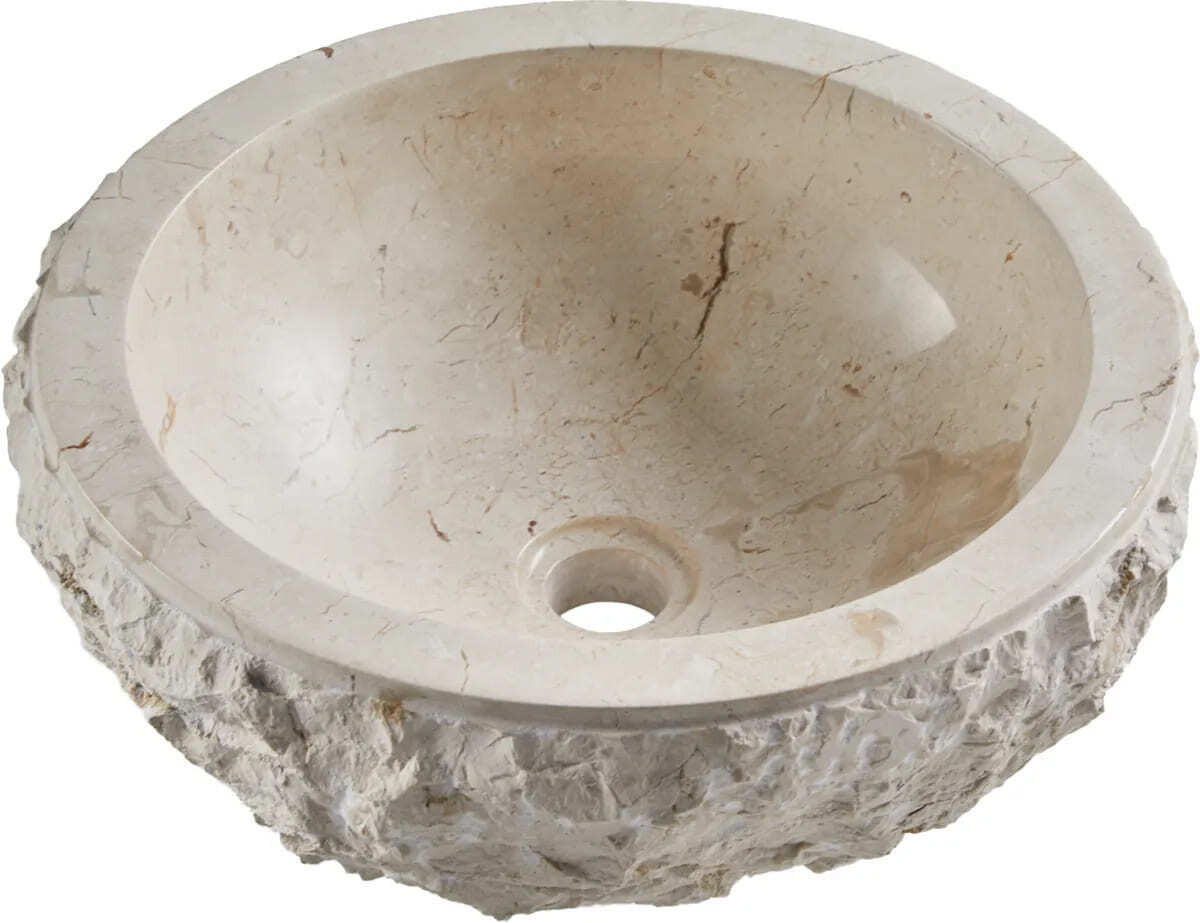 El lavabo Aruba de color beige y de mármol de Leroy Merlin