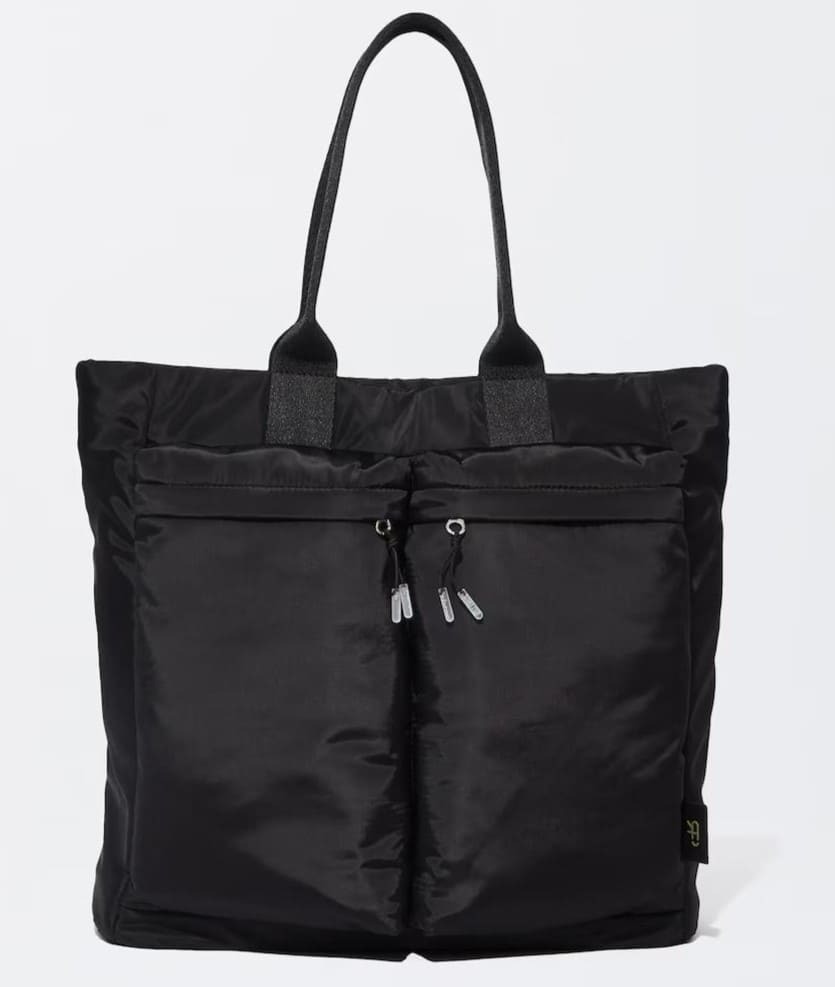 Bolso de hombro estilo shopper con cierre de imán y de estilo deportivo