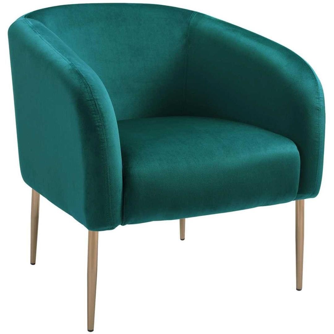 Sillón individual Homcom verde 75x74x76 cm terciopelo (poliéster) de Leroy Merlin