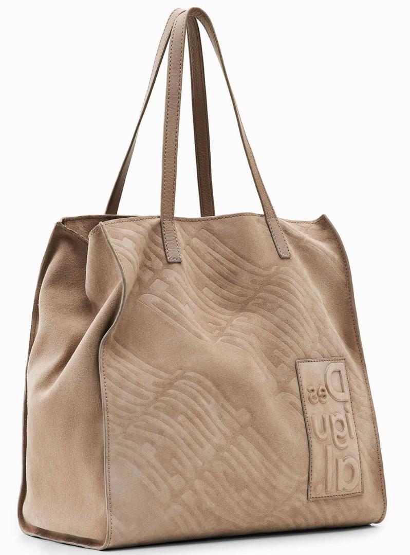 Bolso grande de piel logo de Desigual