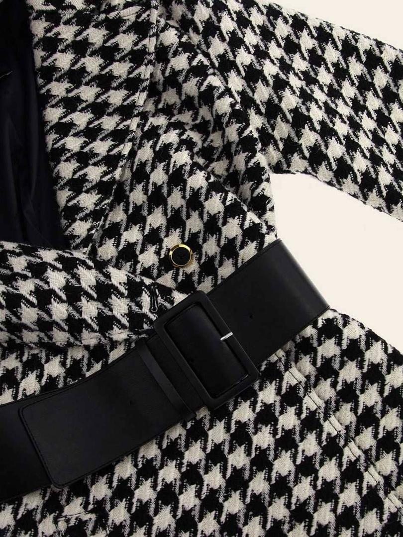 Abrigo de mezcla de lana con pata de gallo marciano de Guess