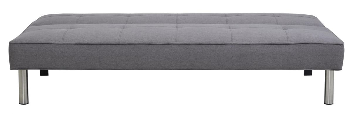 El sofá cama Clic Clac de color gris claro en textil rebajado en Carrefour