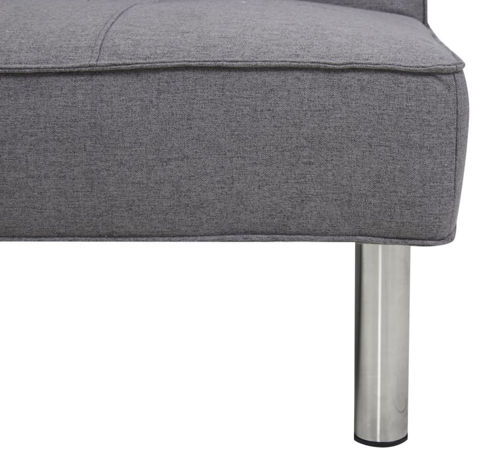 El sofá cama Clic Clac de color gris claro en textil rebajado en Carrefour