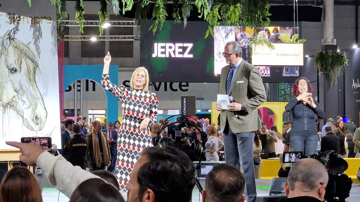 María José García-Pelayo en la presentación de Jerez en Fitur 2024