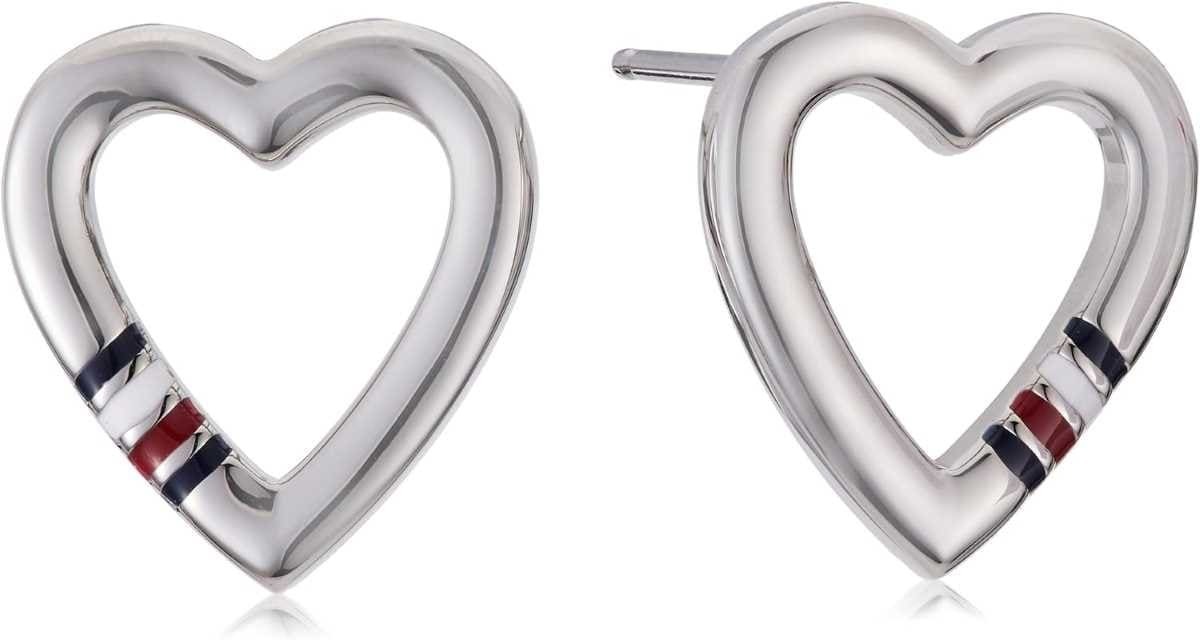 Tommy Hilfiger Jewelry Pendientes de botón para Mujer de Acero inoxidable de Amazon