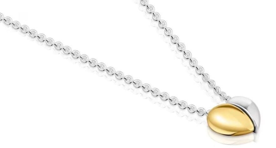 Collar corto doble corazón pequeño bicolor my other half de Tous