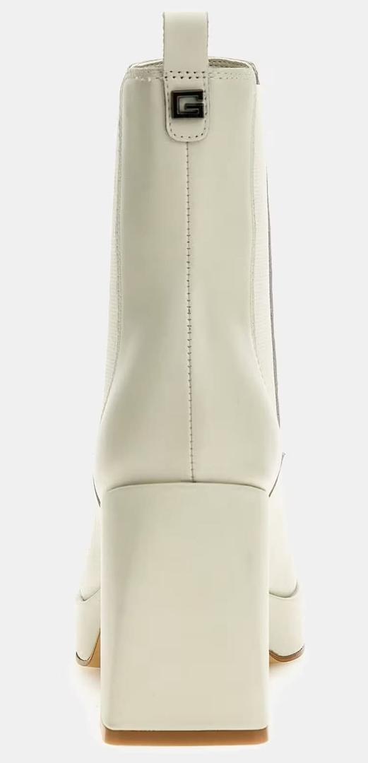 Las botas wiley de tacón y plataforma con elástico en el lateral beige de Guess