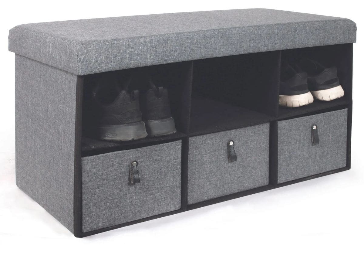 Baúl píe de cama con zapatero