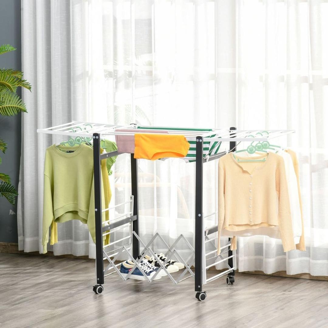 Tendedero con alas plegables