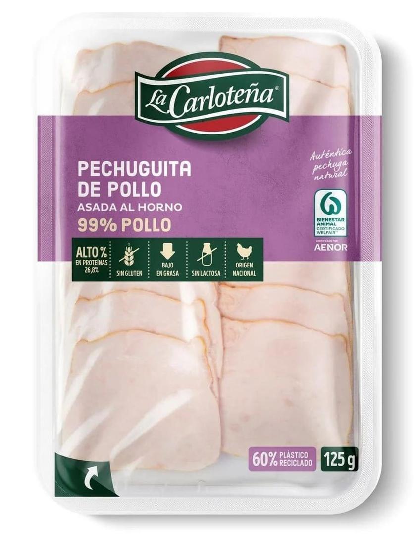 Pechuguita de pollo asada en lomchas La Carloteña