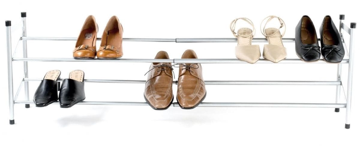 Zapatero plegable y apilable de 2 baldas COMPACTOR