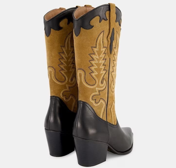 Bota cowboy bicolor con pespuntes de Green Coast en El Corte Inglés