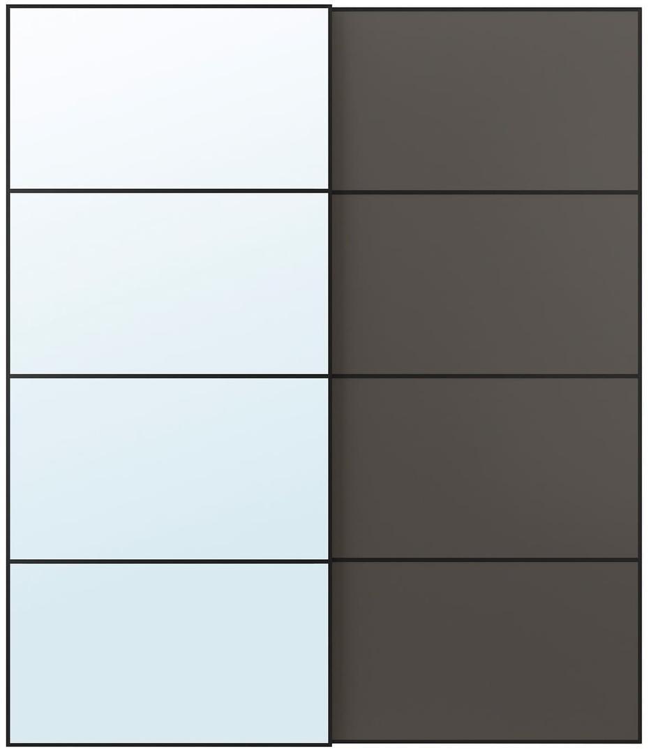 El armario de puertas correderas con espejo modelo AULI de Ikea